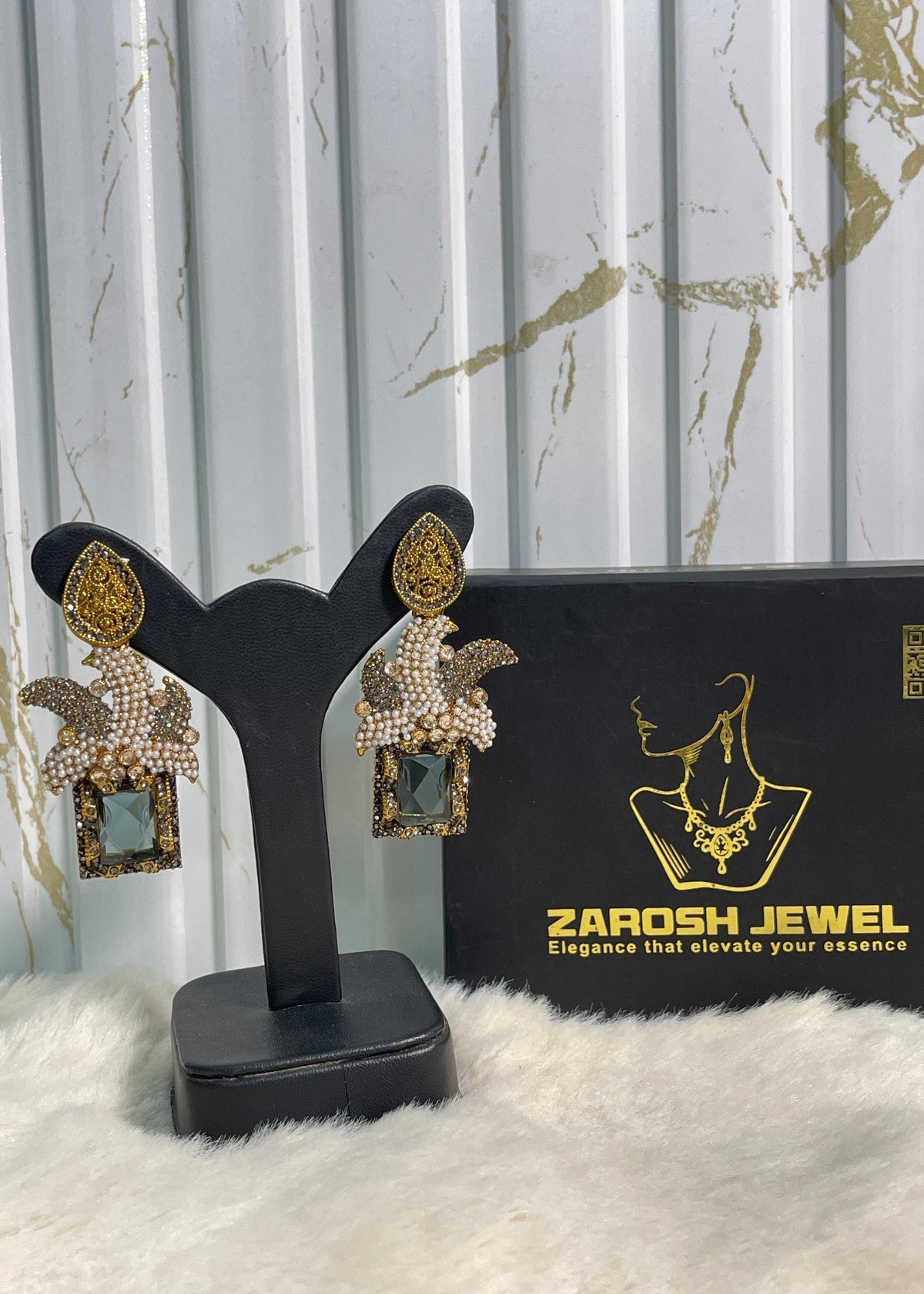 Shop the Maharaja Dangle Earrings from Zarosh Jewel