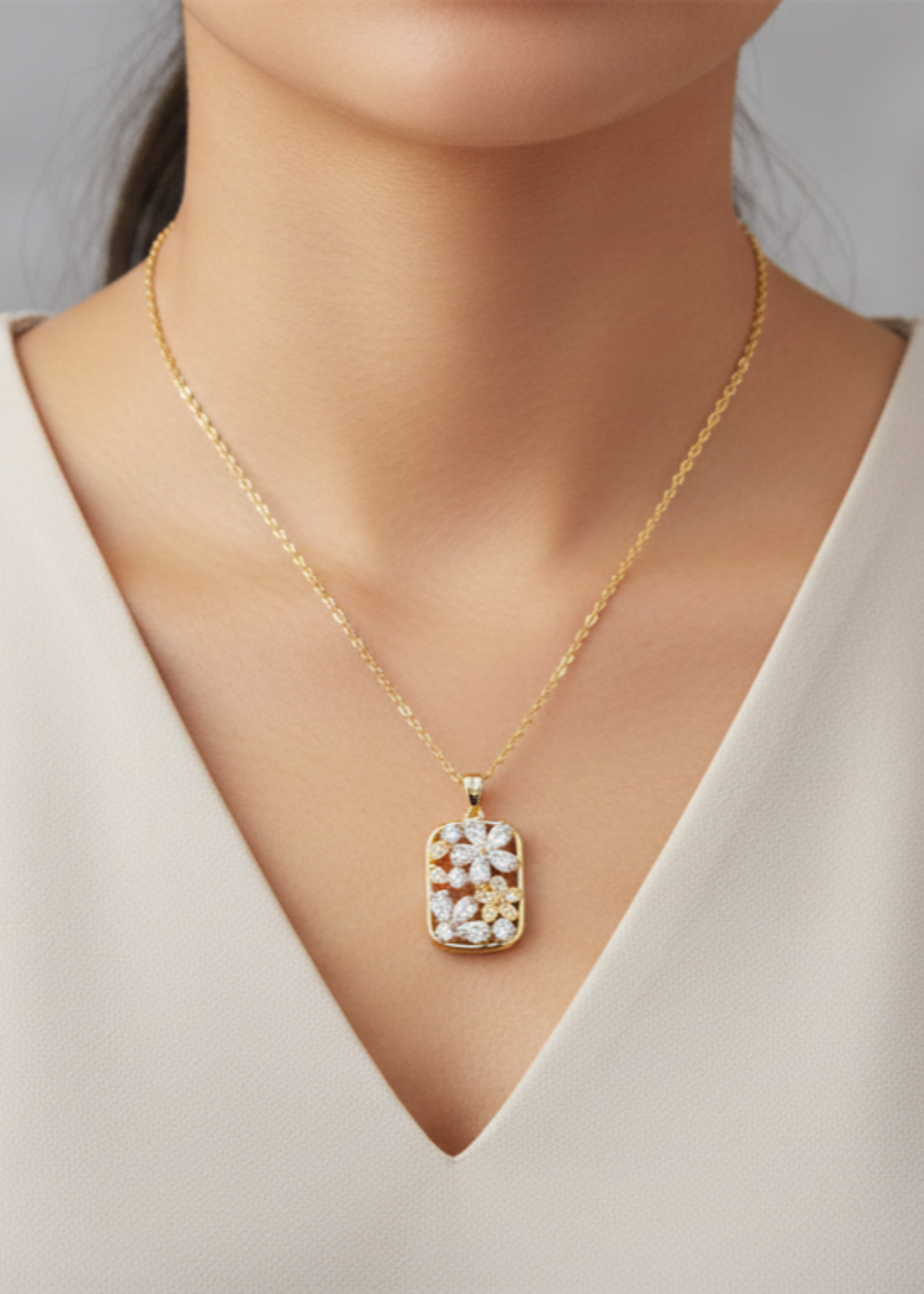 Mahveen Pendant Necklace by Zarosh Jewel