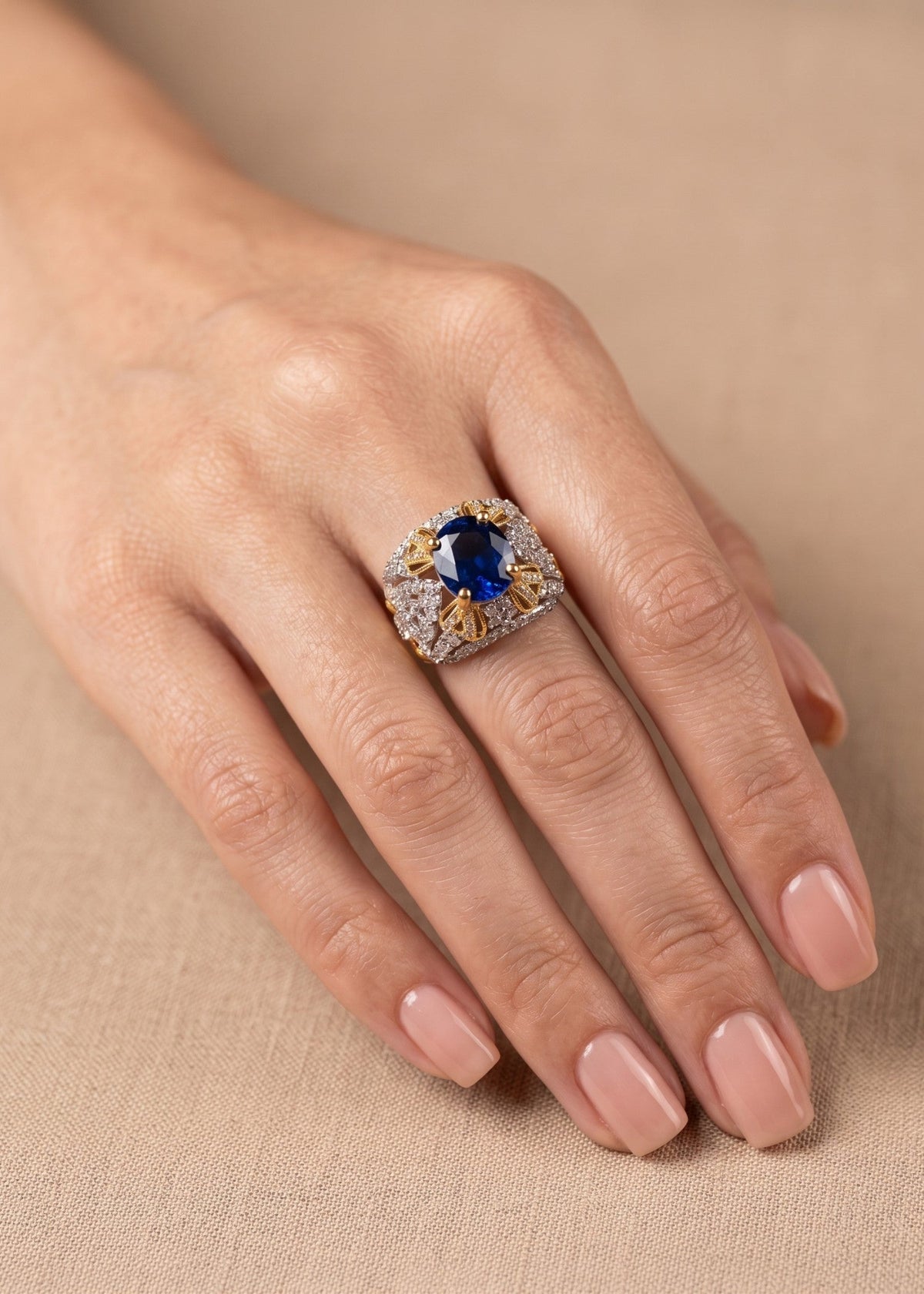 Shop the Maisa Gold Plated Ring from Zarosh Jewel