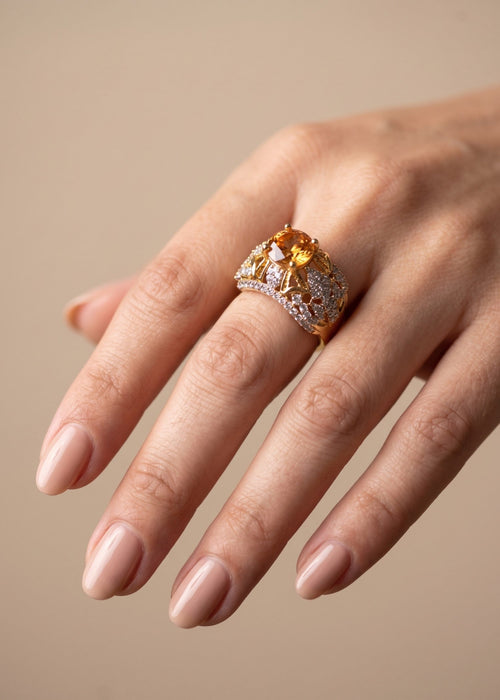 Shop the Maisa Gold Plated Ring from Zarosh Jewel