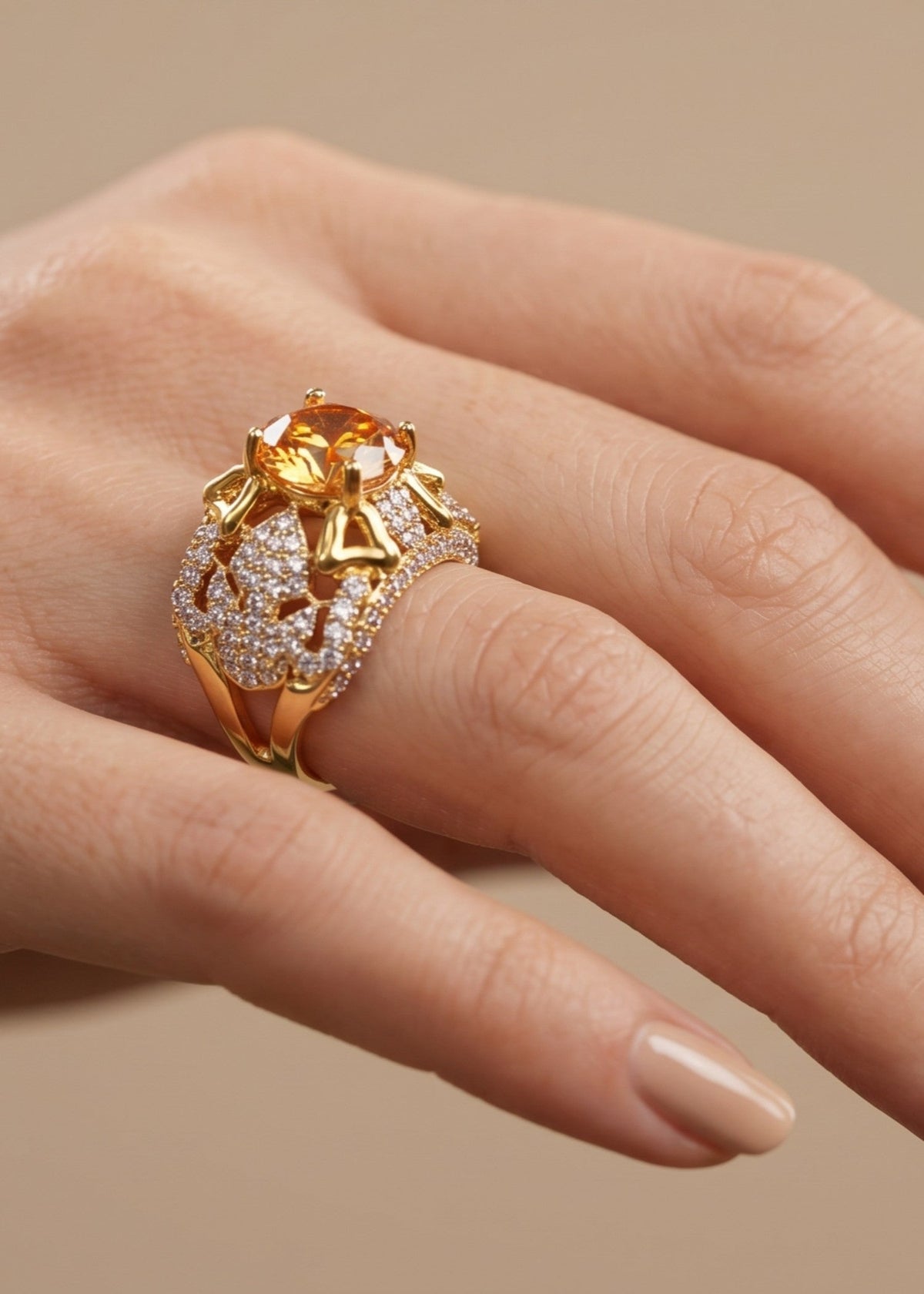 Shop the Maisa Gold Plated Ring from Zarosh Jewel