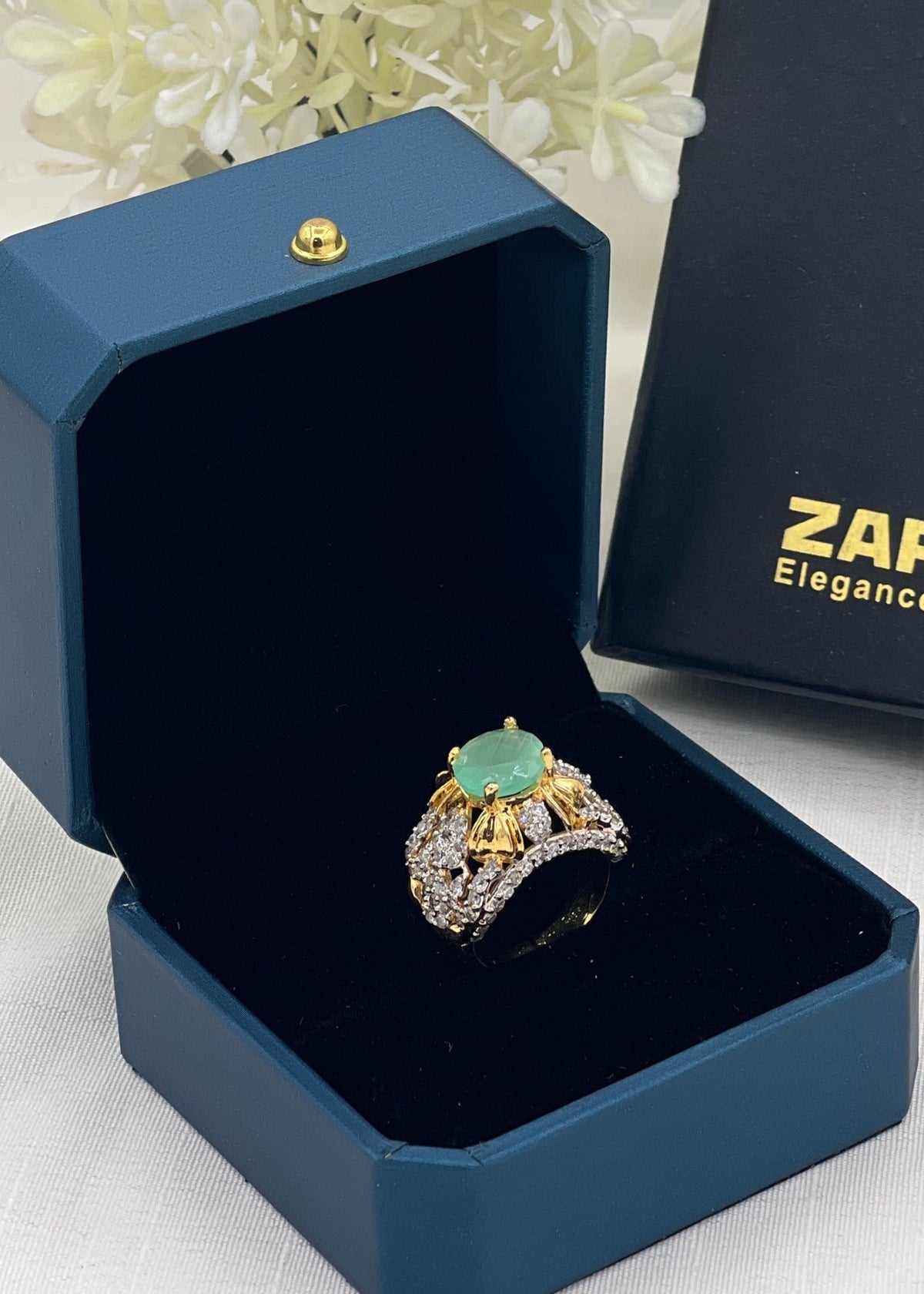 Shop the Maisa Gold Plated Ring from Zarosh Jewel