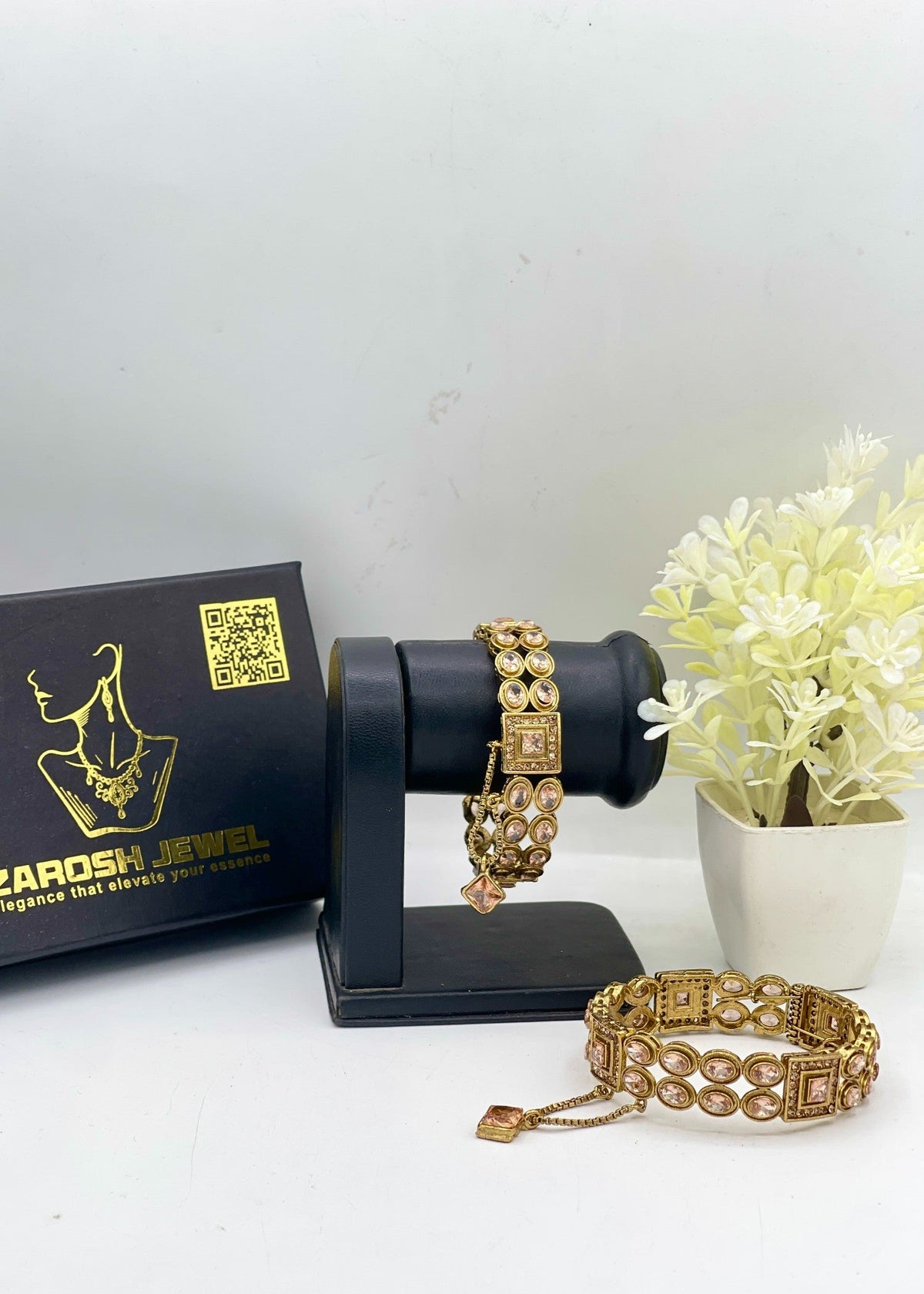 Shop the Maliha Openable Bangle Set from Zarosh Jewel