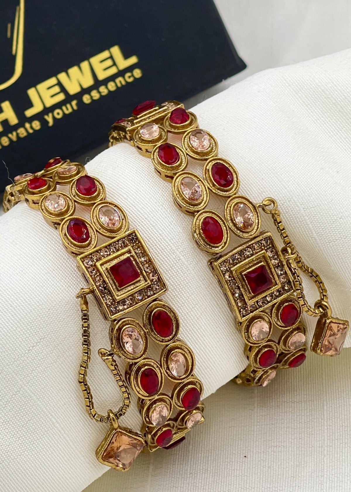 Shop the Maliha Openable Bangle Set from Zarosh Jewel