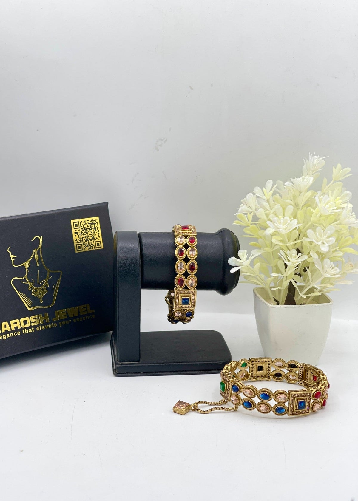 Shop the Maliha Openable Bangle Set from Zarosh Jewel
