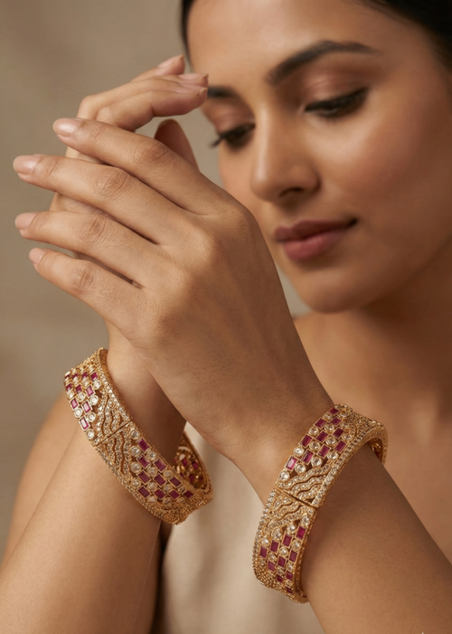 Shop the Manaal Openable Bangle from Zarosh Jewel