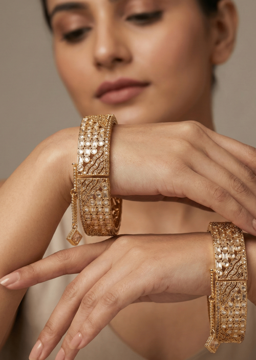 Shop the Manaal Openable Bangle from Zarosh Jewel
