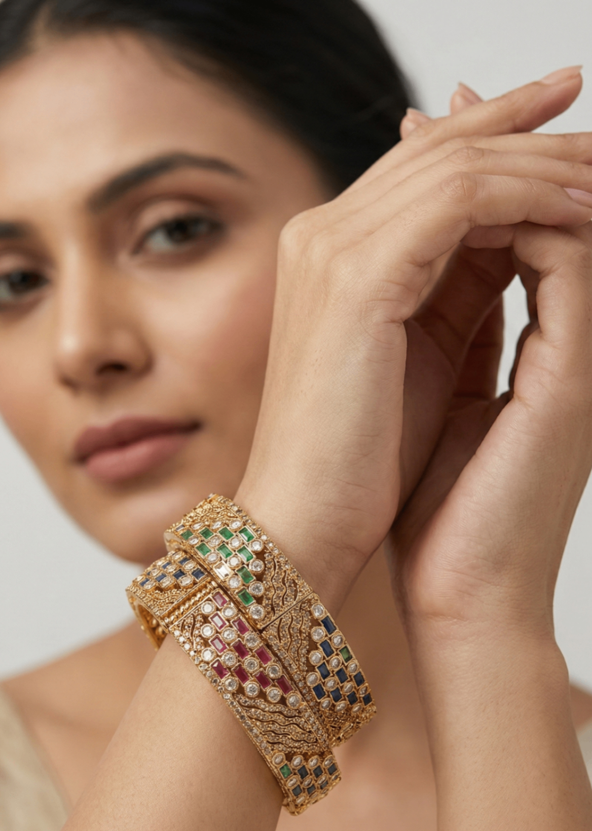 Manaal Openable Bangle by Zarosh Jewel