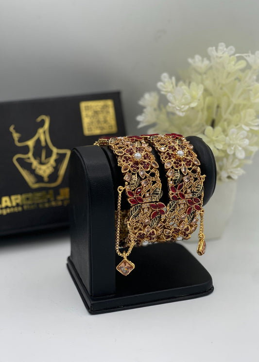 Manal Openable Bangles by Zarosh Jewel