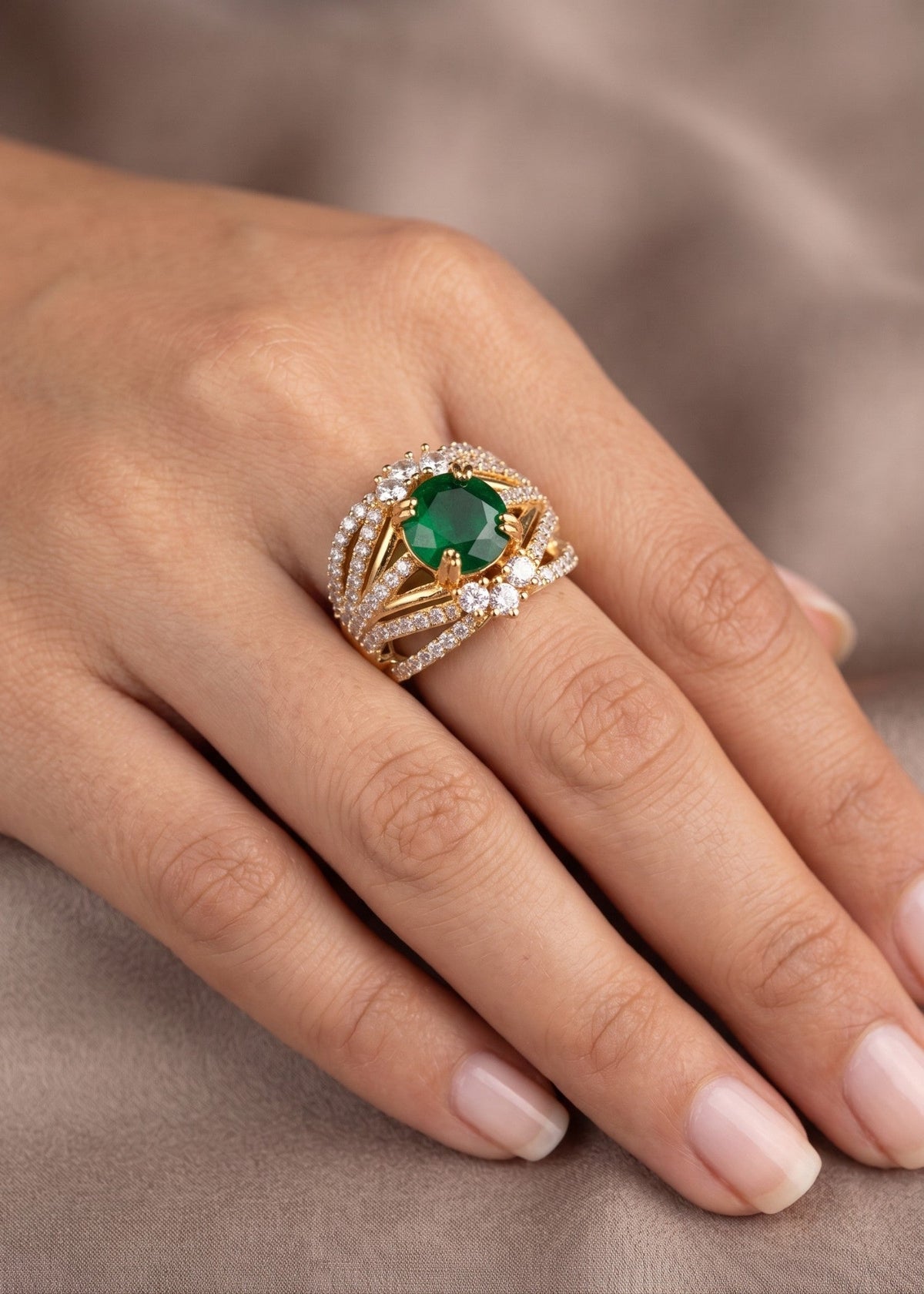 Shop the Manar Gold Plated Ring from Zarosh Jewel