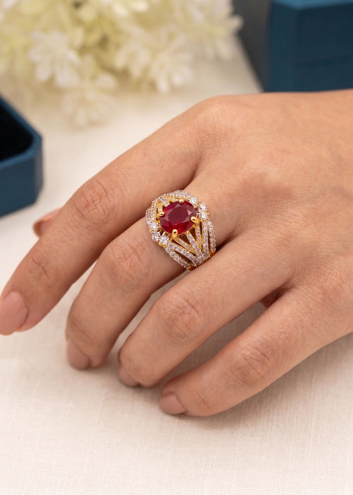 Shop the Manar Gold Plated Ring from Zarosh Jewel
