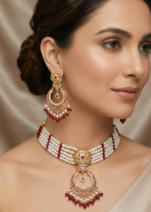 Shop the Manha Choker Set from Zarosh Jewel