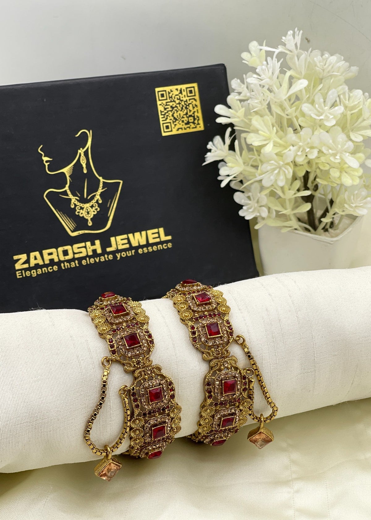 Shop the Maryam Square Karas from Zarosh Jewel