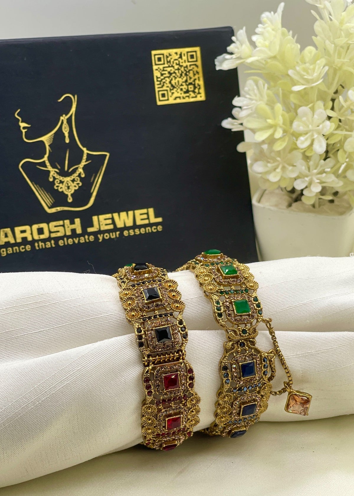 Shop the Maryam Square Karas from Zarosh Jewel