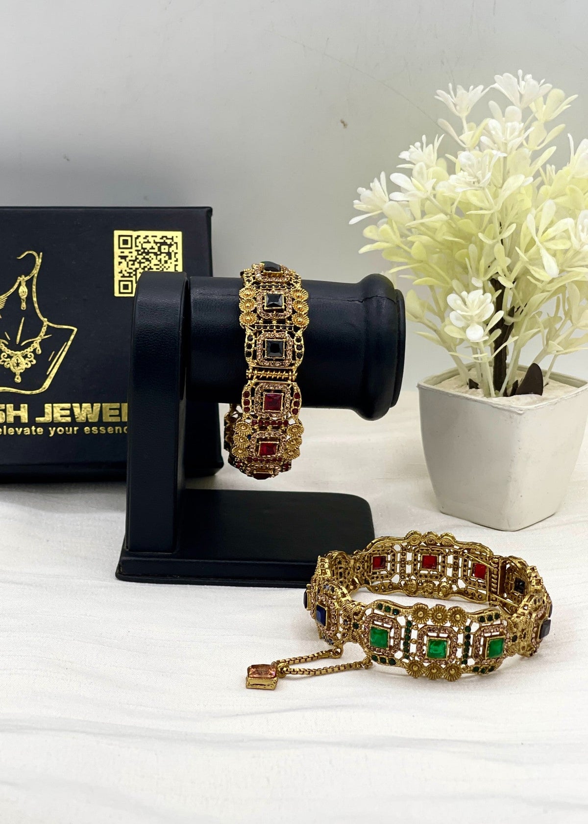 Shop the Maryam Square Karas from Zarosh Jewel