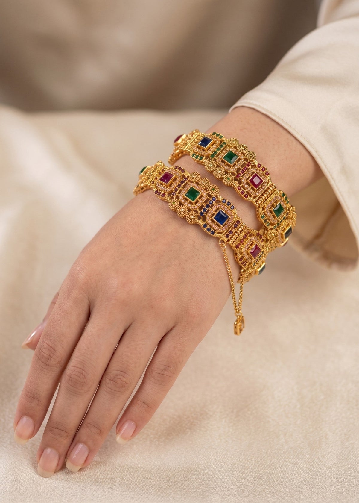 Shop the Maryam Square Karas from Zarosh Jewel