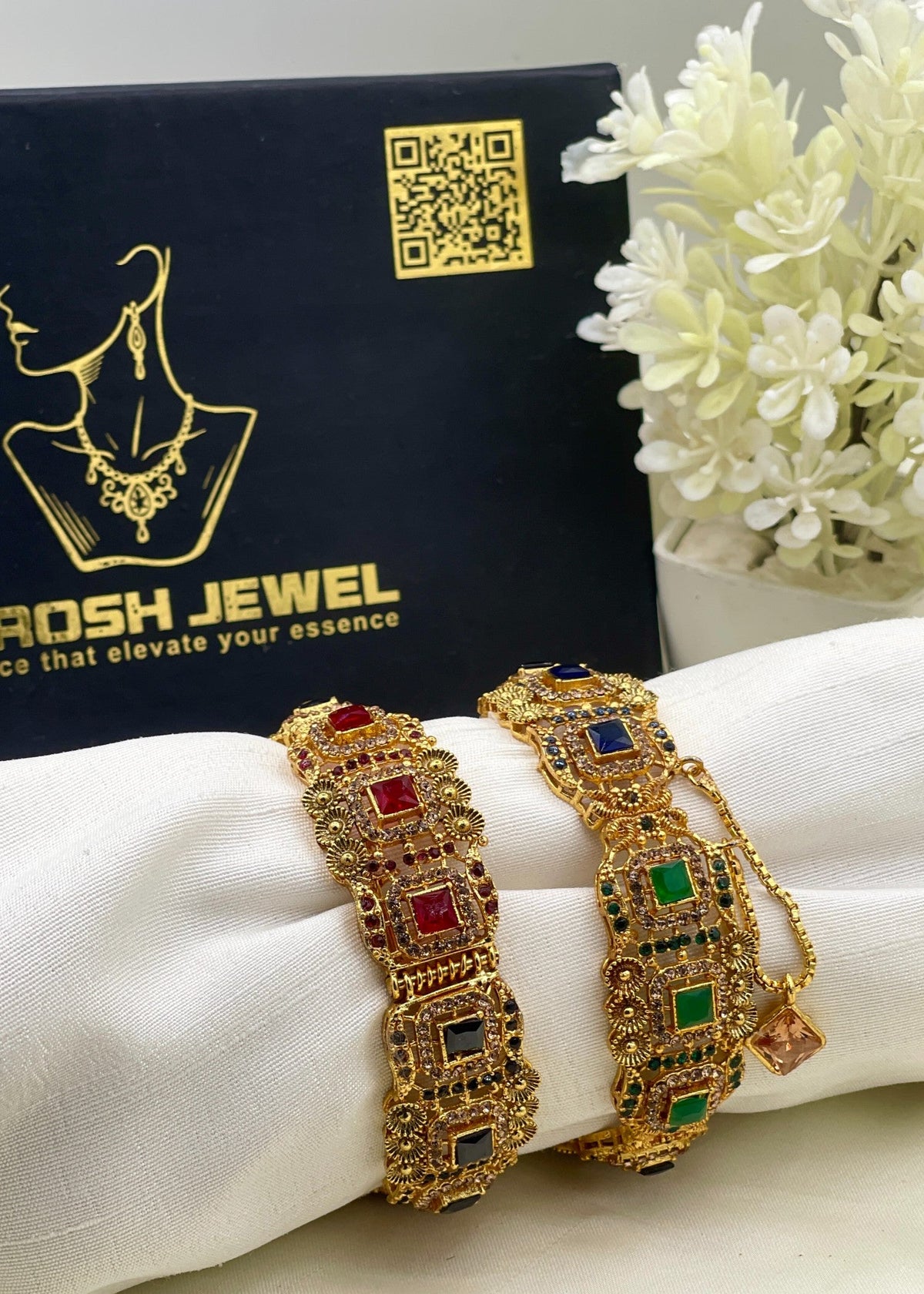 Shop the Maryam Square Karas from Zarosh Jewel