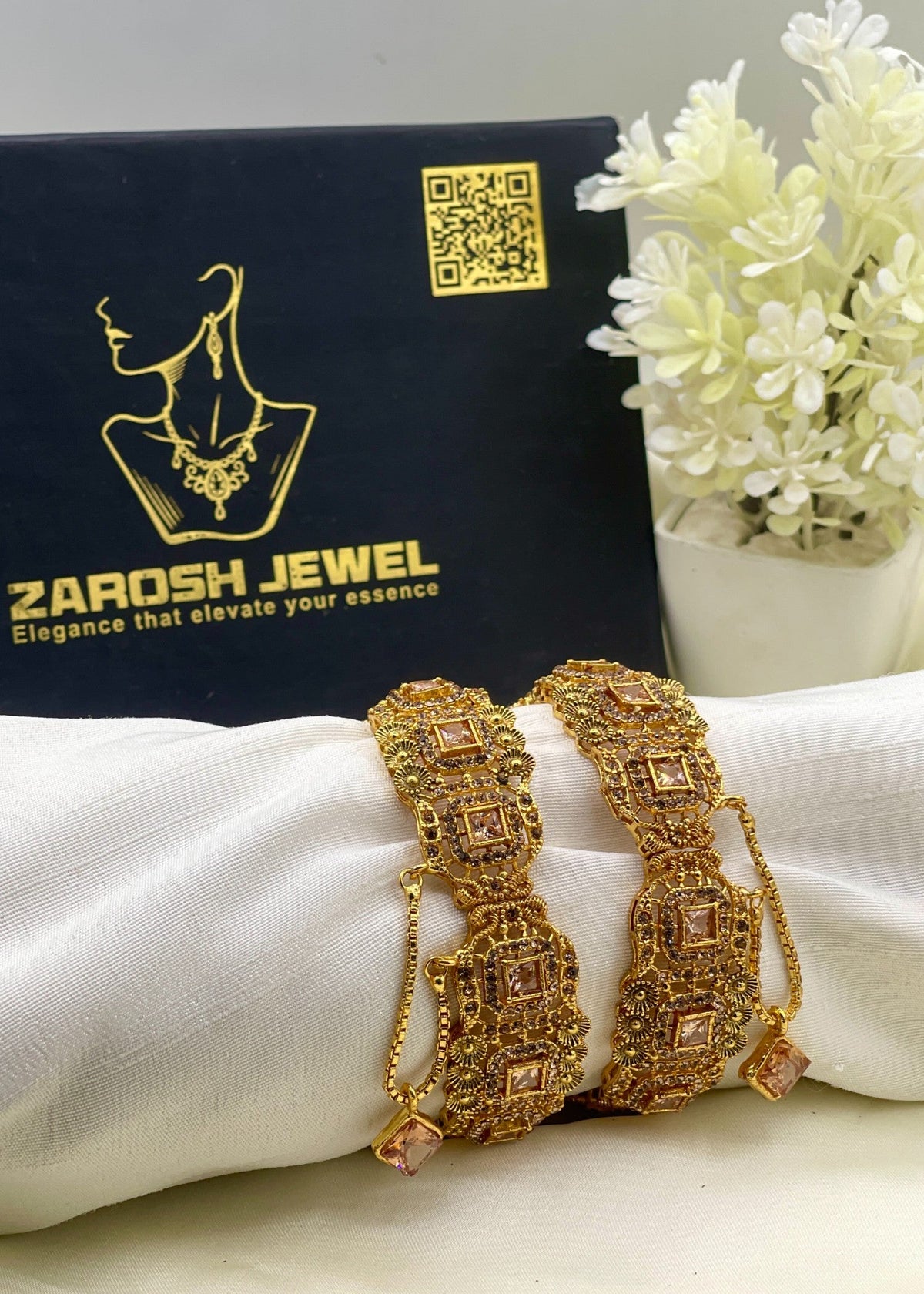 Shop the Maryam Square Karas from Zarosh Jewel