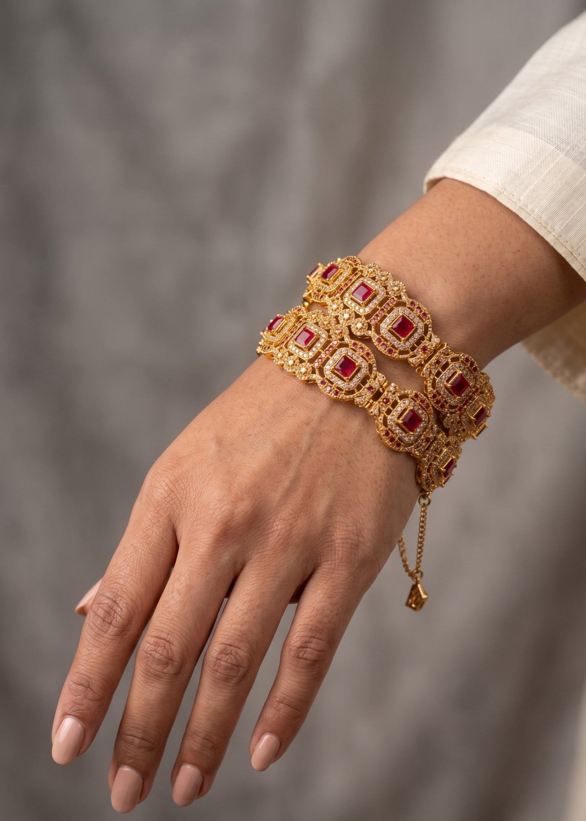 Shop the Maryam Square Karas from Zarosh Jewel