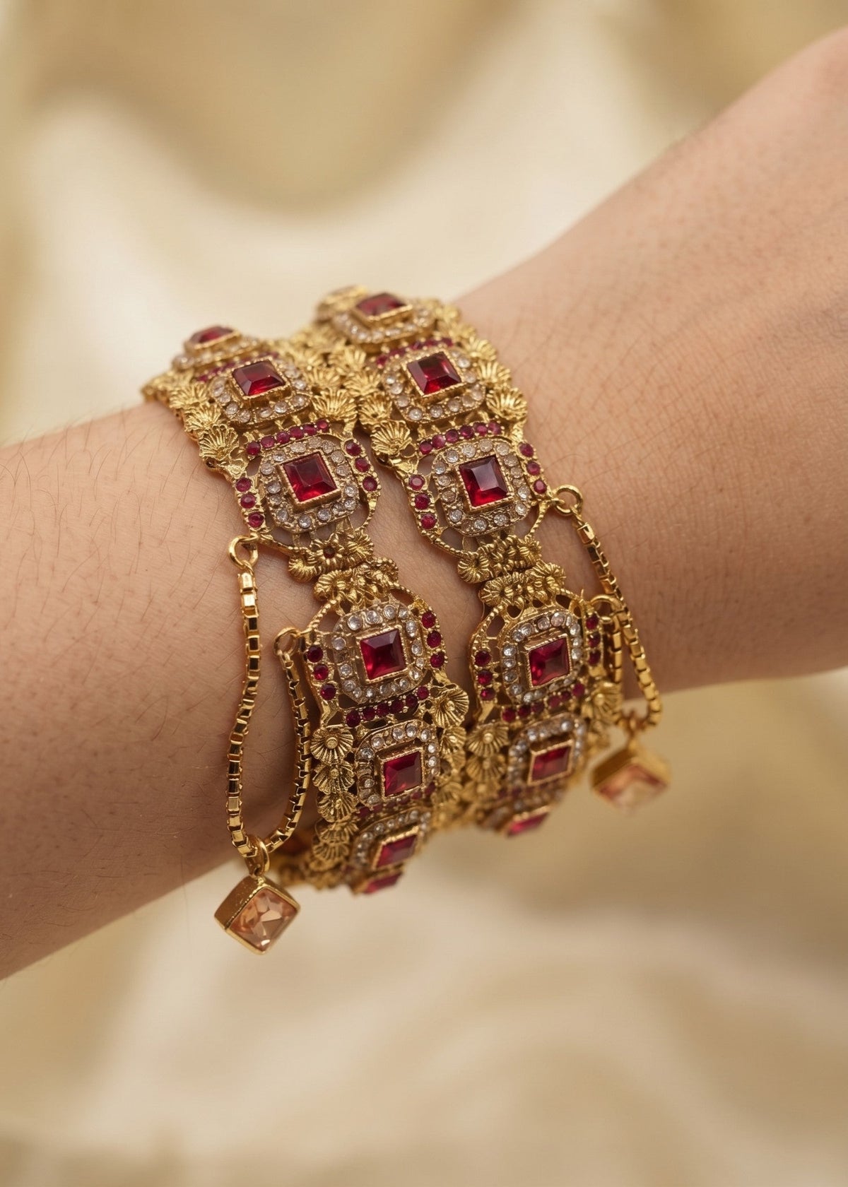 Shop the Maryam Square Karas from Zarosh Jewel