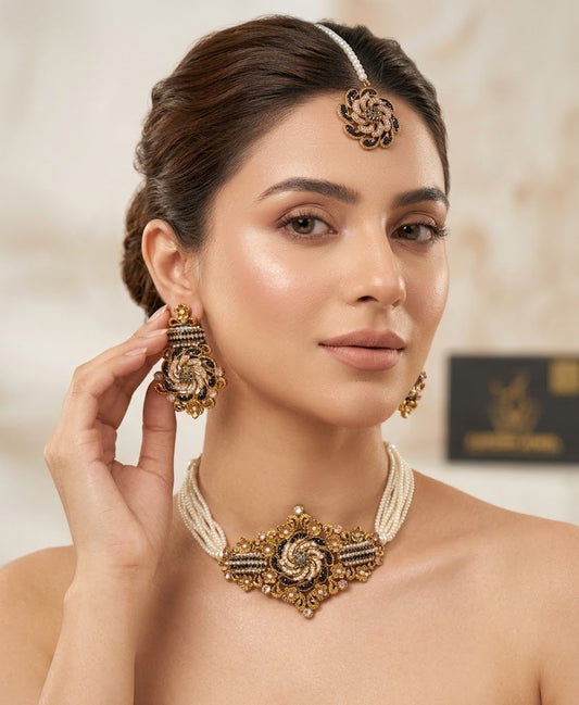 Shop the Maymuna Choker set from Zarosh Jewel