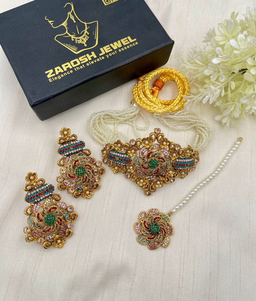 Shop the Maymuna Choker set from Zarosh Jewel