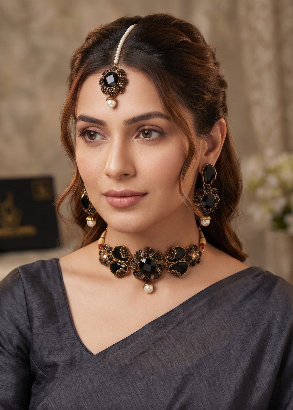 Shop the Mehar Choker Set from Zarosh Jewel