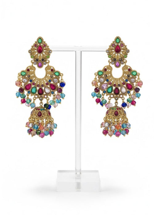 Shop the Meher Royal Chandbali Jhumka Earrings from Zarosh Jewel