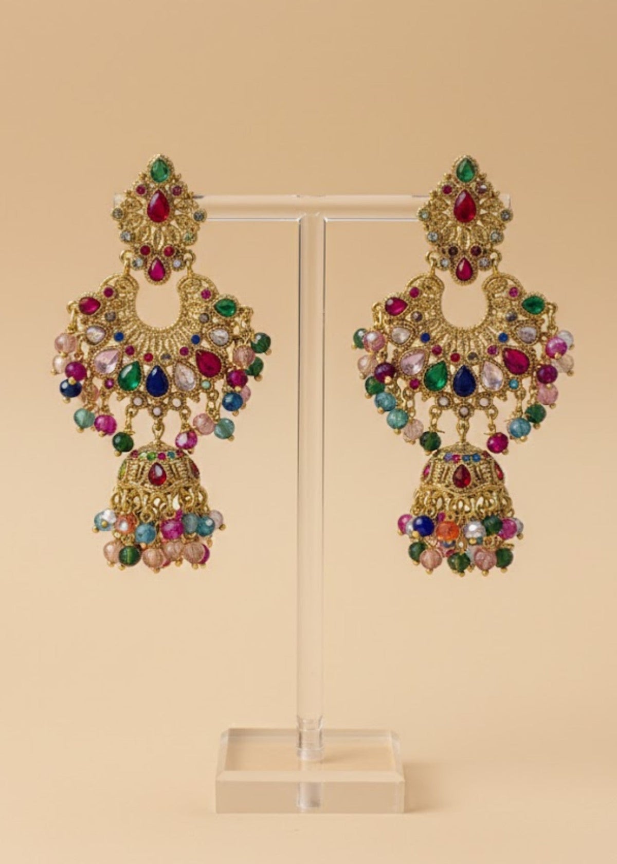 Shop the Meher Royal Chandbali Jhumka Earrings from Zarosh Jewel