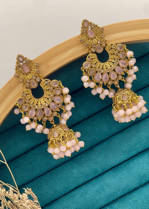 Shop the Meher Royal Chandbali Jhumka Earrings from Zarosh Jewel