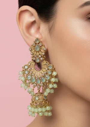 Meher Royal Chandbali Jhumka Earrings