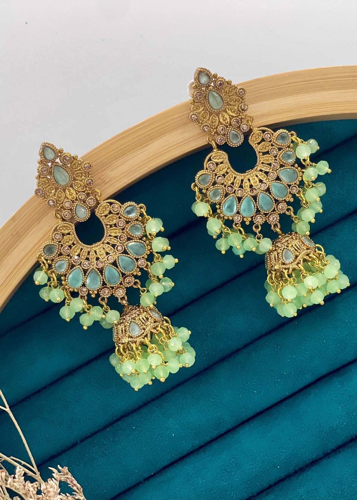 Shop the Meher Royal Chandbali Jhumka Earrings from Zarosh Jewel