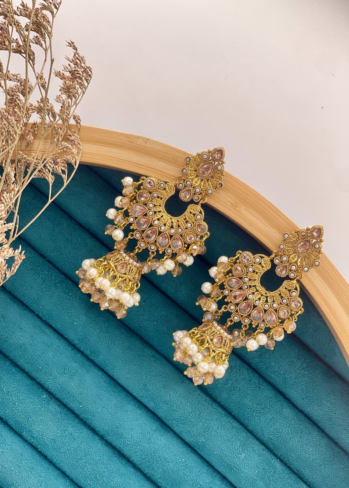 Shop the Meher Royal Chandbali Jhumka Earrings from Zarosh Jewel