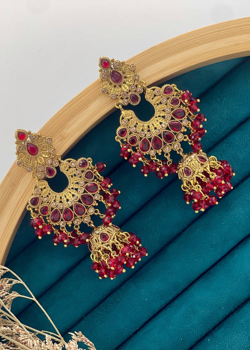 Shop the Meher Royal Chandbali Jhumka Earrings from Zarosh Jewel