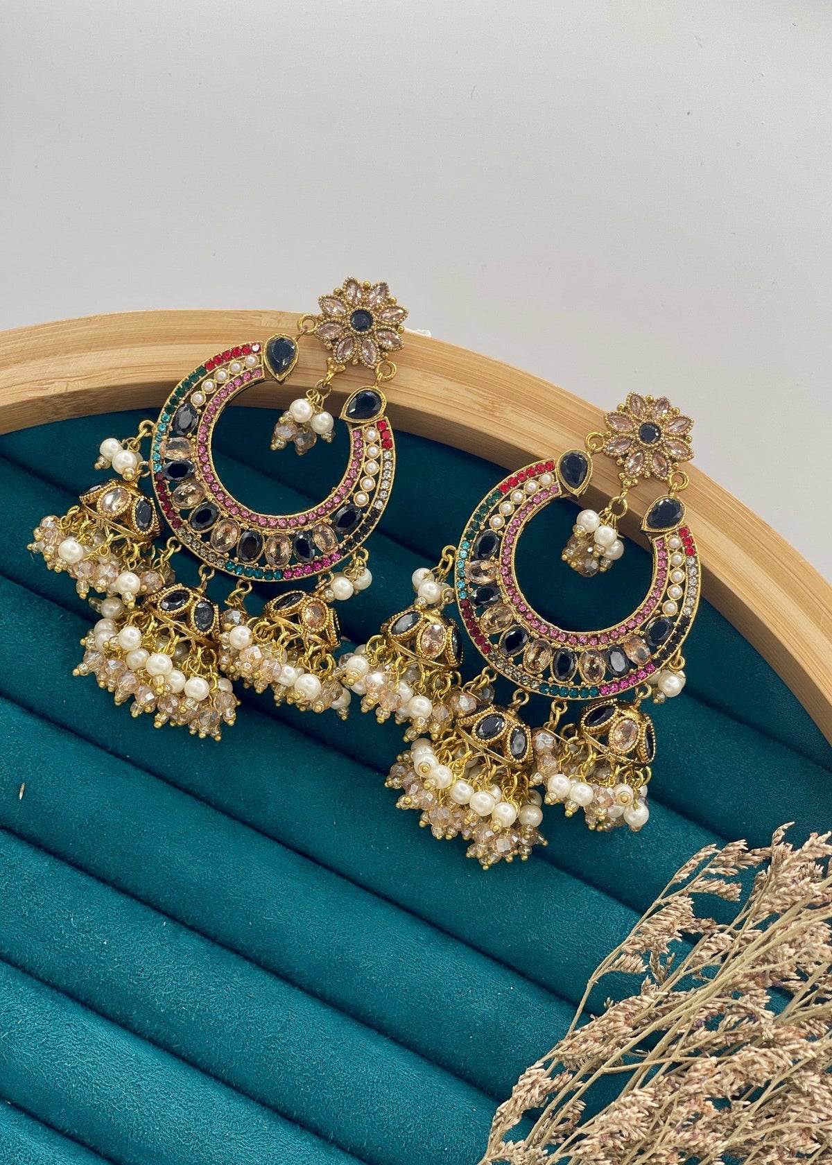 Shop the Meherbano Chandbali Pearl Earring from Zarosh Jewel