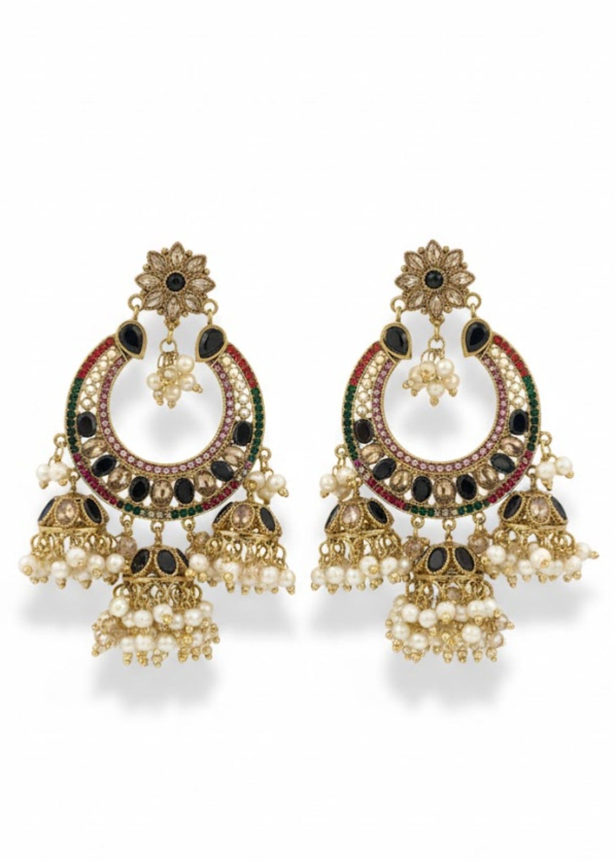 Shop the Meherbano Chandbali Pearl Earring from Zarosh Jewel
