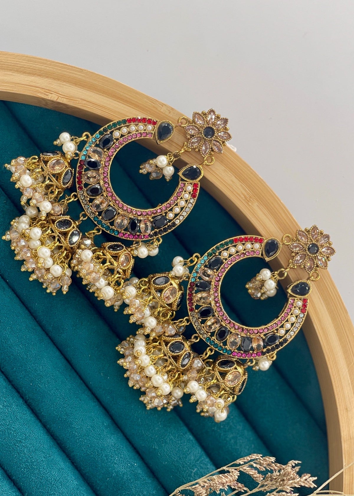 Shop the Meherbano Chandbali Pearl Earring from Zarosh Jewel