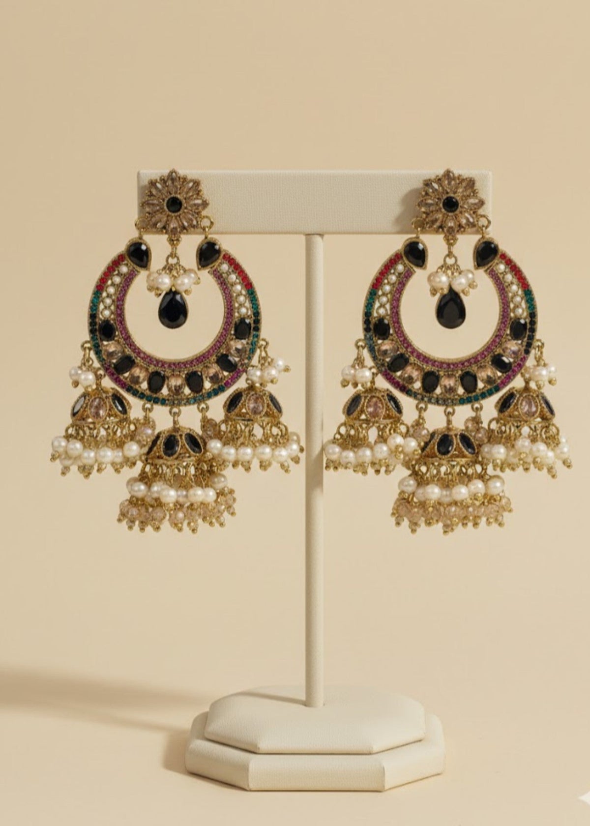 Shop the Meherbano Chandbali Pearl Earring from Zarosh Jewel