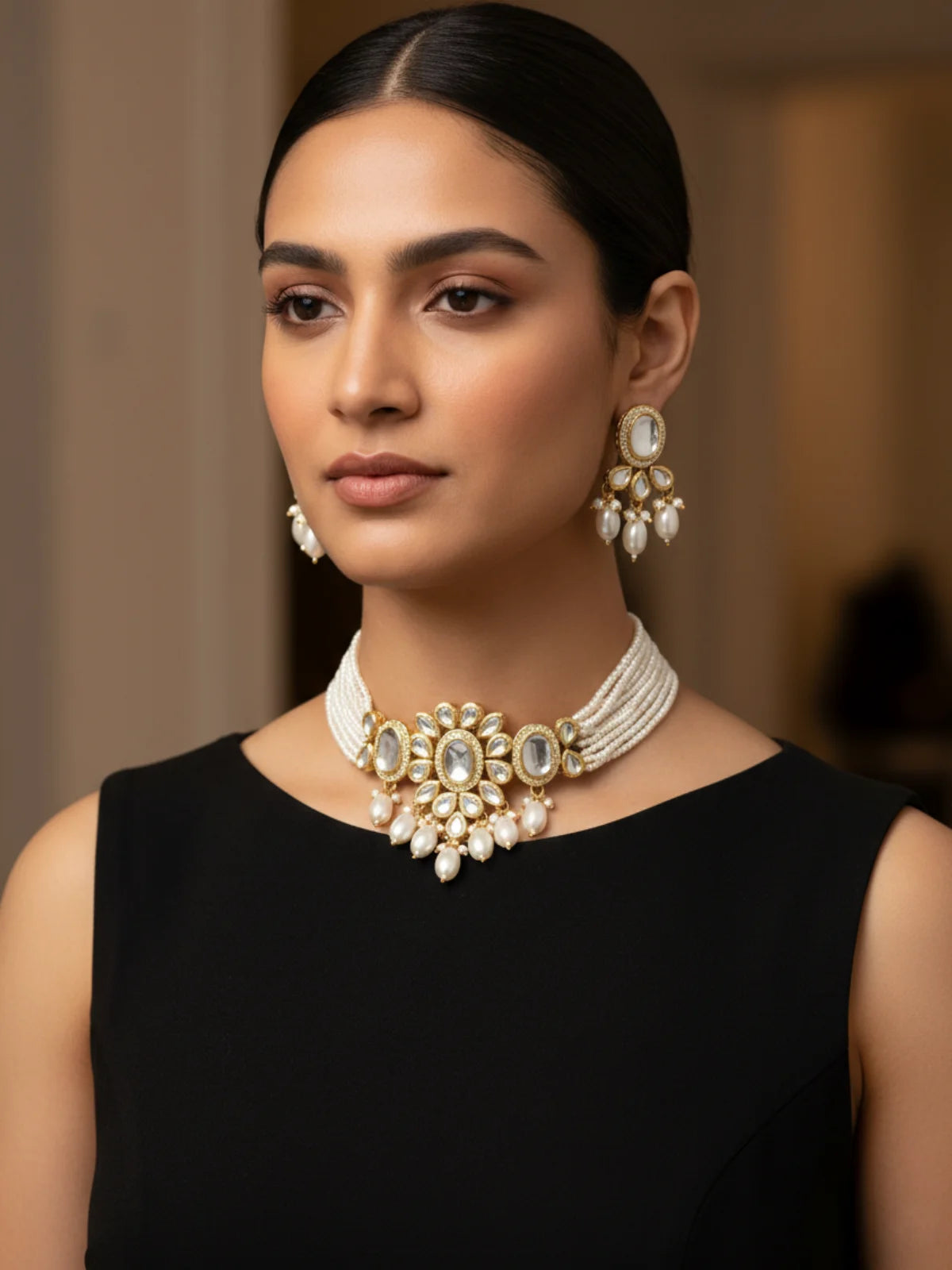 Mehndi Kundan Choker Set