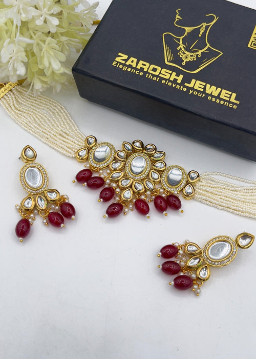 Shop the Mehndi Kundan Choker Set from Zarosh Jewel