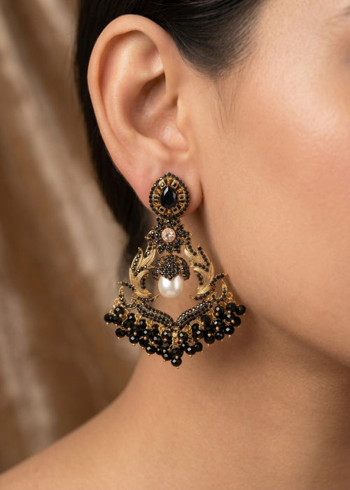 Mehrunisa Chandbali Earrings by Zarosh Jewel
