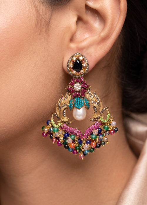 Shop the Mehrunisa Chandbali Earrings from Zarosh Jewel