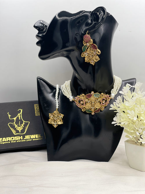 Shop the Mehwish Choker Set from Zarosh Jewel
