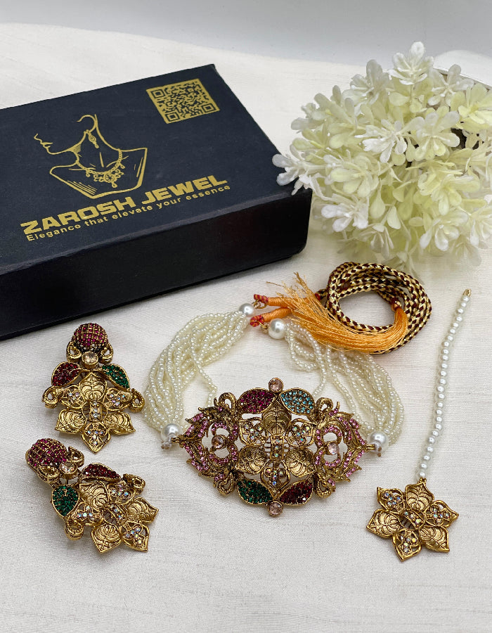 Shop the Mehwish Choker Set from Zarosh Jewel