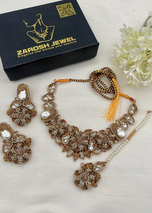 Shop the Mina Traditional Choker Set from Zarosh Jewel