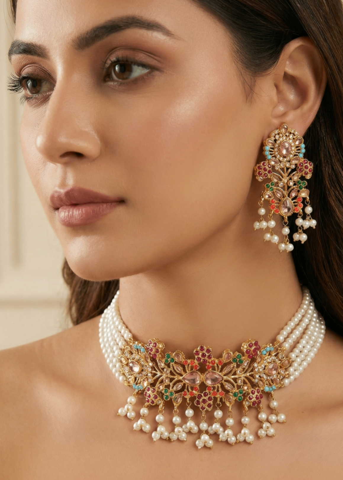 Minara Choker Set by Zarosh Jewel