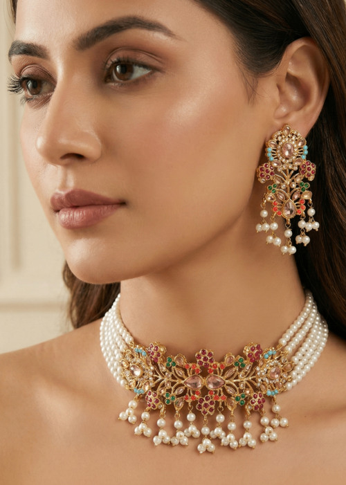 Minara Choker Set by Zarosh Jewel