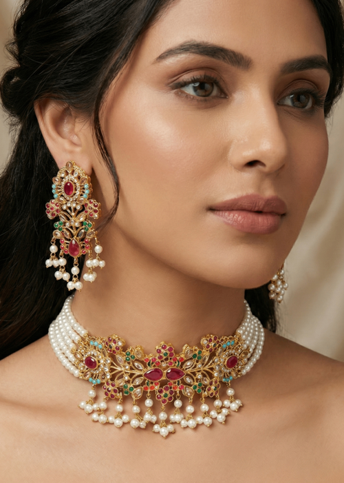 Shop the Minara Choker Set from Zarosh Jewel