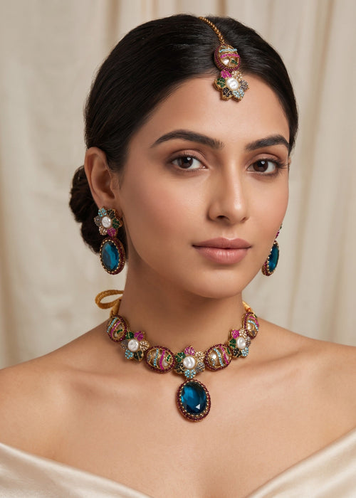 Shop the Minha Choker Set from Zarosh Jewel