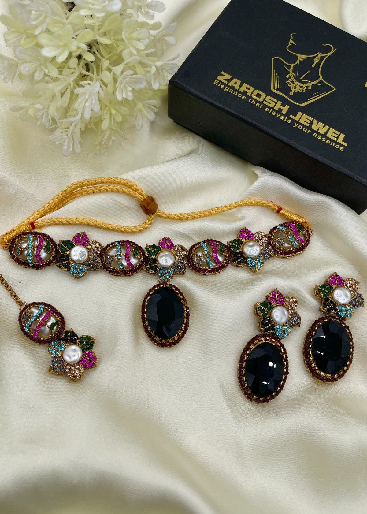 Shop the Minha Choker Set from Zarosh Jewel
